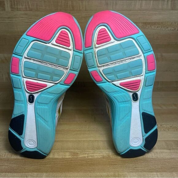 Nike LunarGlide+ 4 marathon 26.2 Stealth White Pink Gray Running Shoes Size 10 - Picture 5 of 7